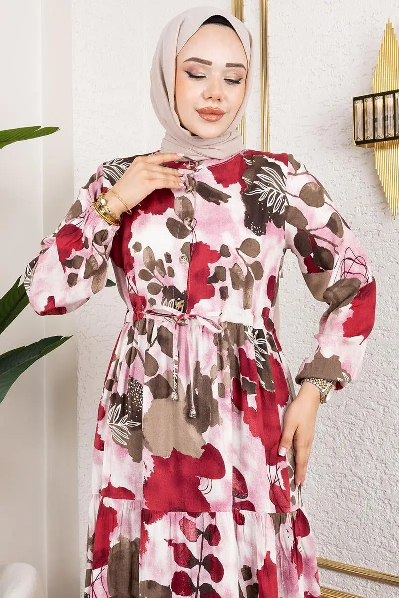 Tunnel Waist Hijab Dress-detail