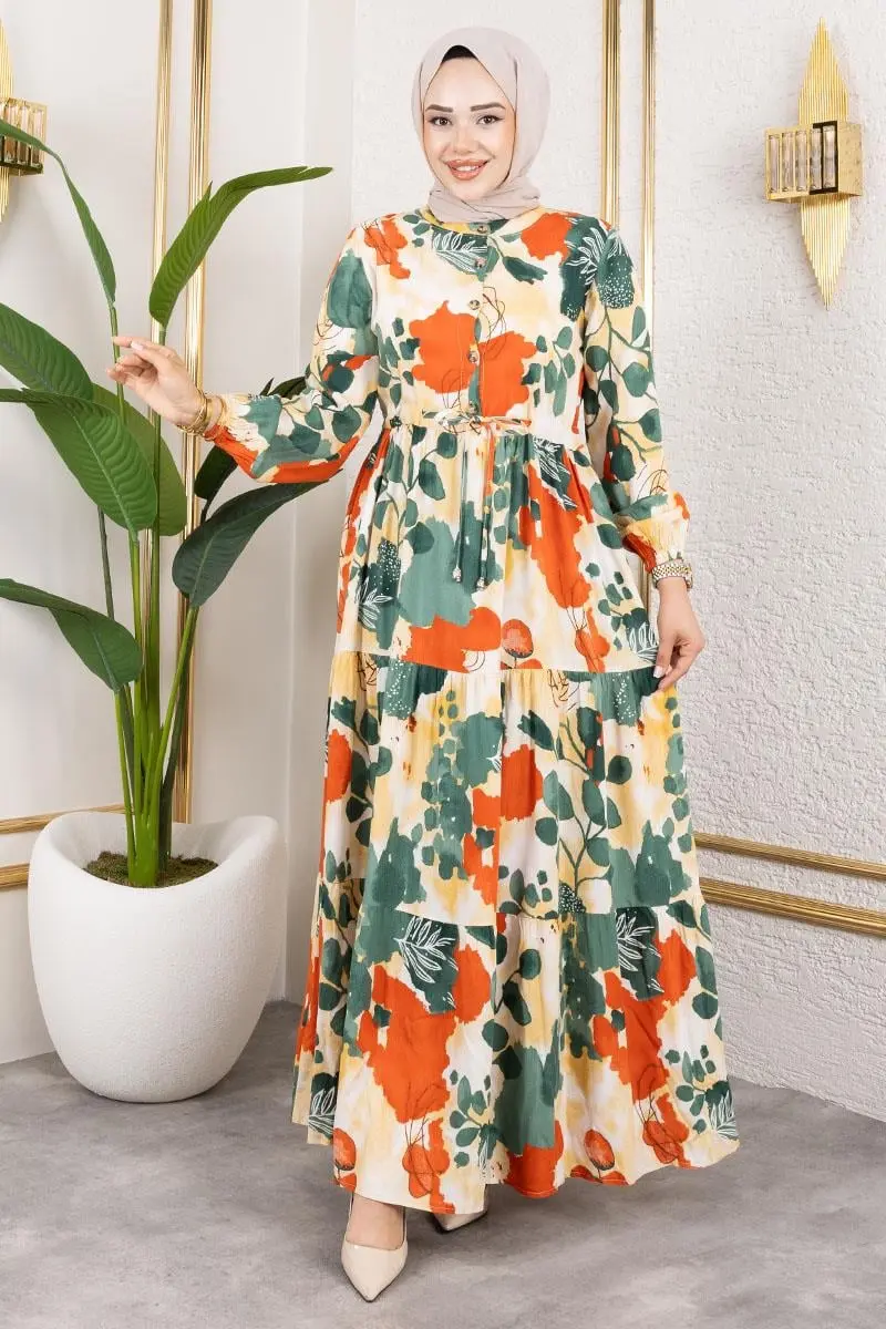 Tunnel Waist Hijab Dress-detail