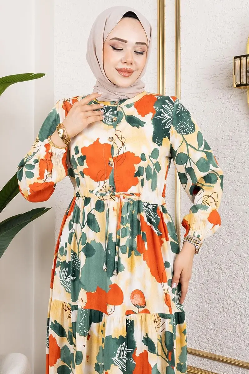 Tunnel Waist Hijab Dress-detail