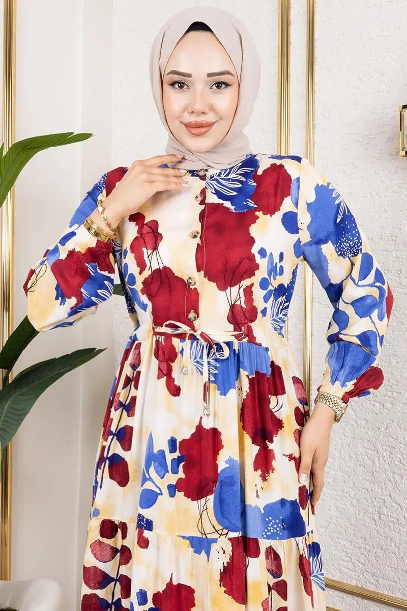 Tunnel Waist Hijab Dress-detail