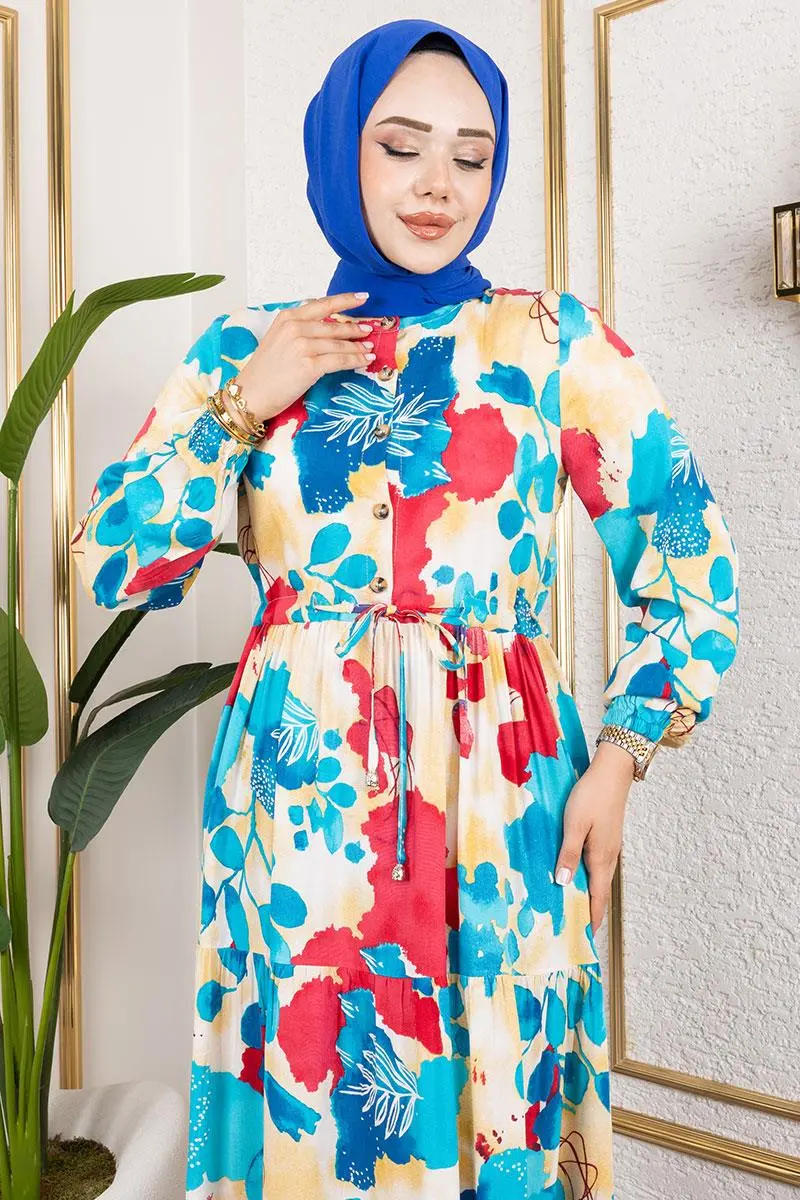 Tunnel Waist Hijab Dress-detail