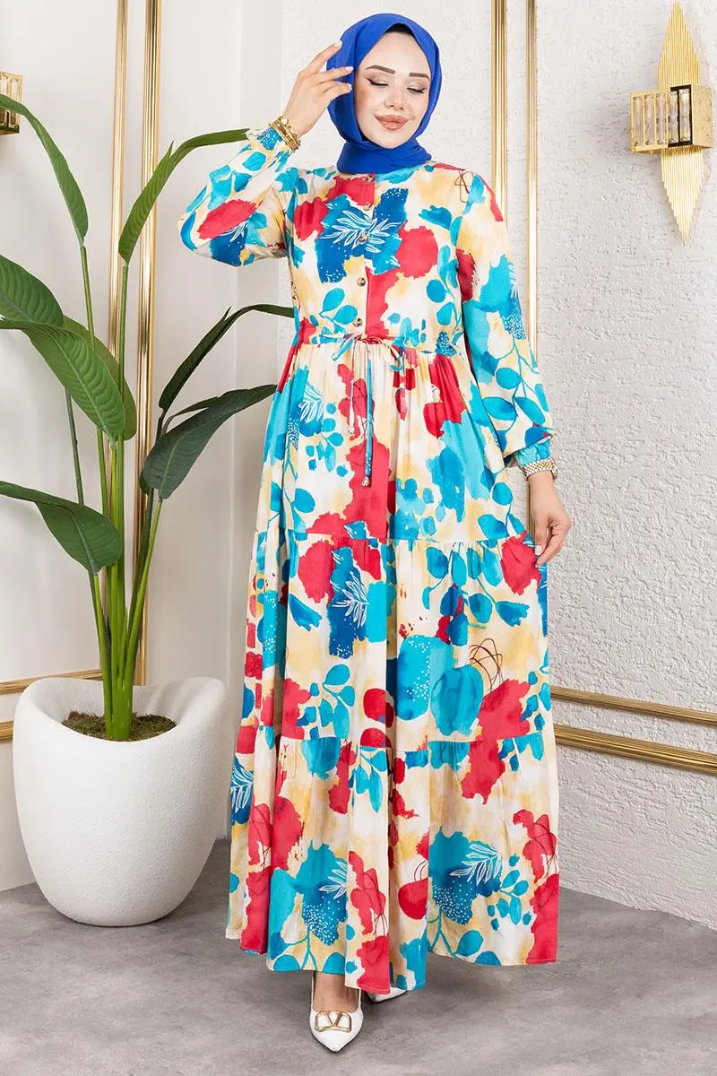 Tunnel Waist Hijab Dress-detail