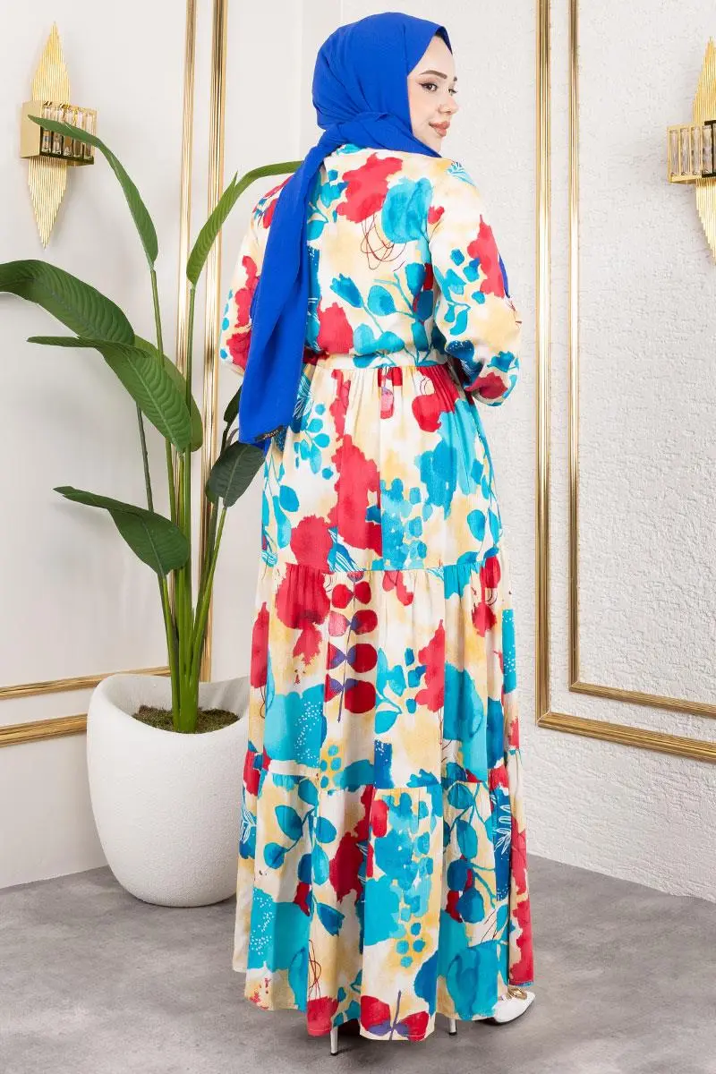 Tunnel Waist Hijab Dress-detail