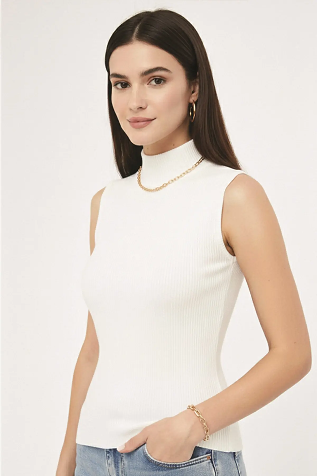 Turtleneck Knit Bodysuit-detail