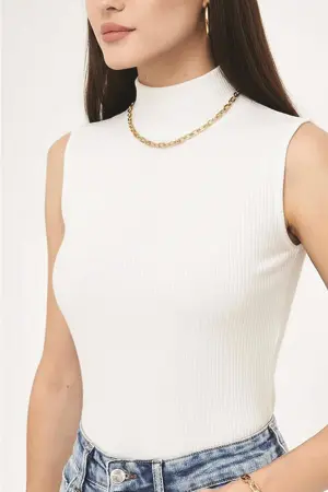 Turtleneck Knit Bodysuit