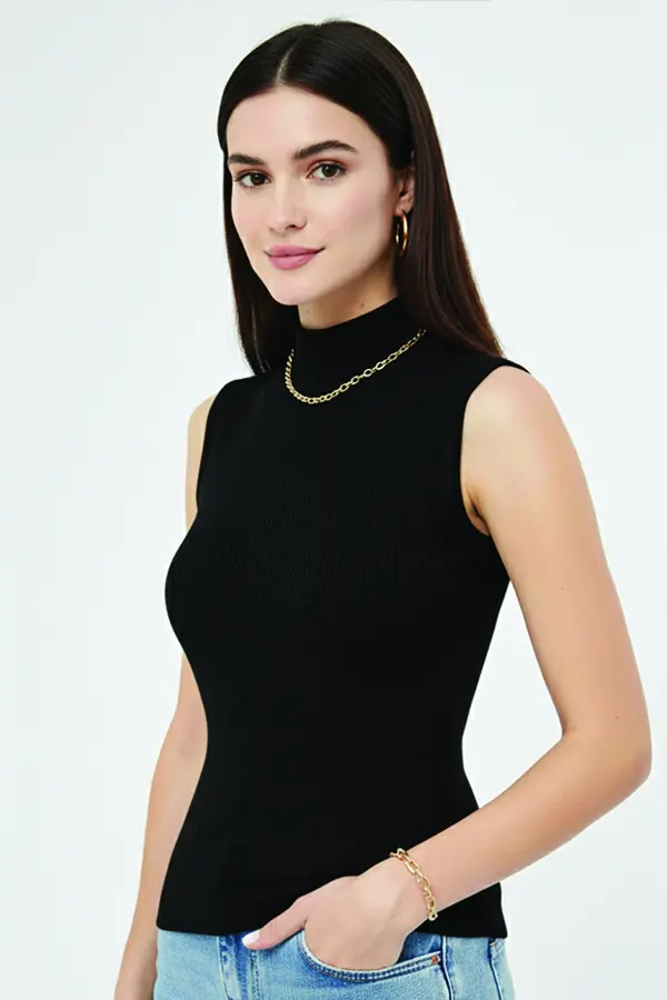 Turtleneck Knit Bodysuit-detail