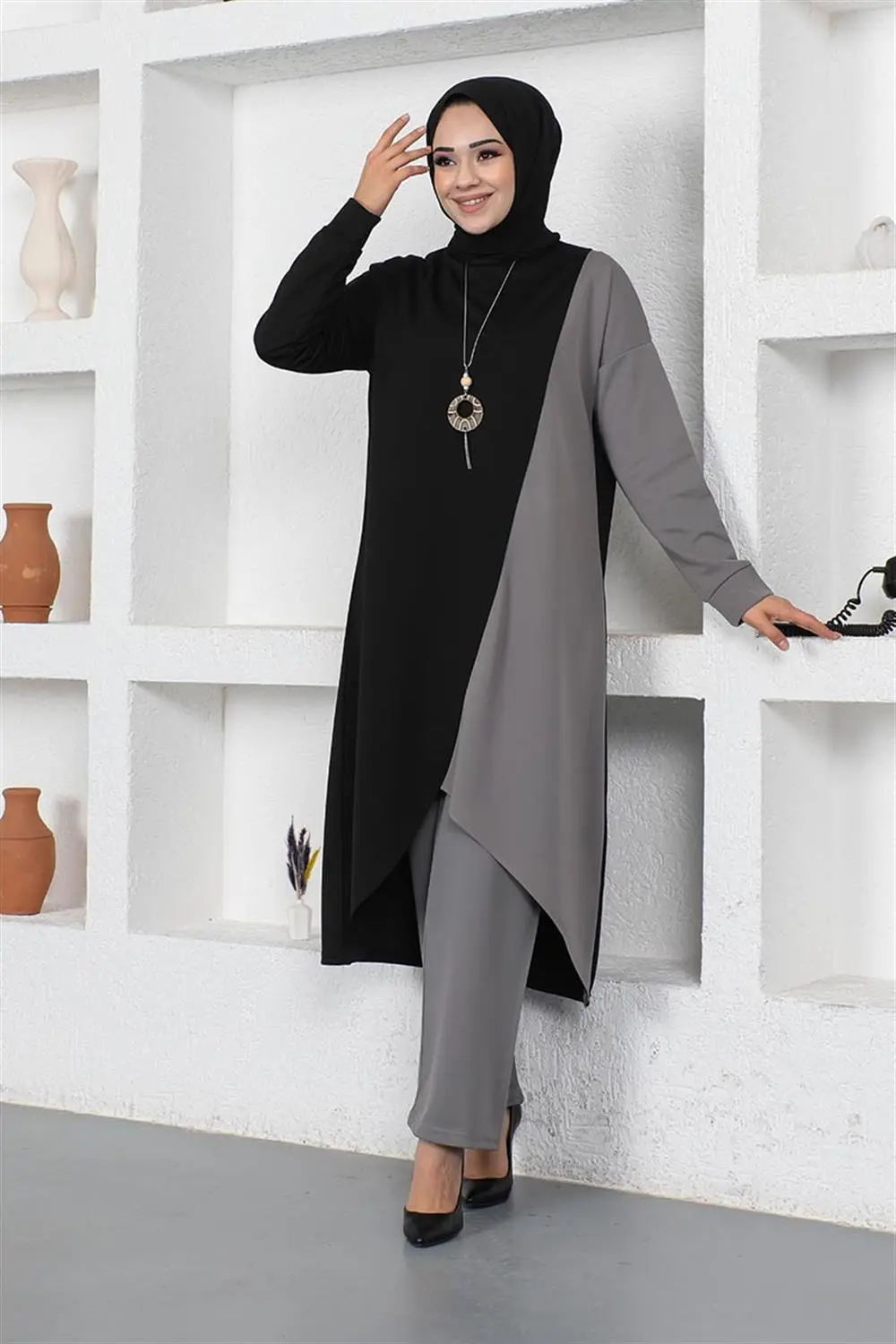 Two Color Long Double Suit-detail