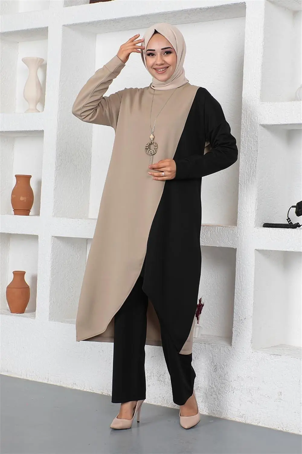 Two Color Long Double Suit-detail