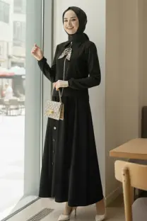 Two-piece Hijab Set With Scarf