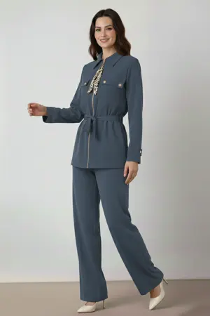 Two-piece Set With Scarf