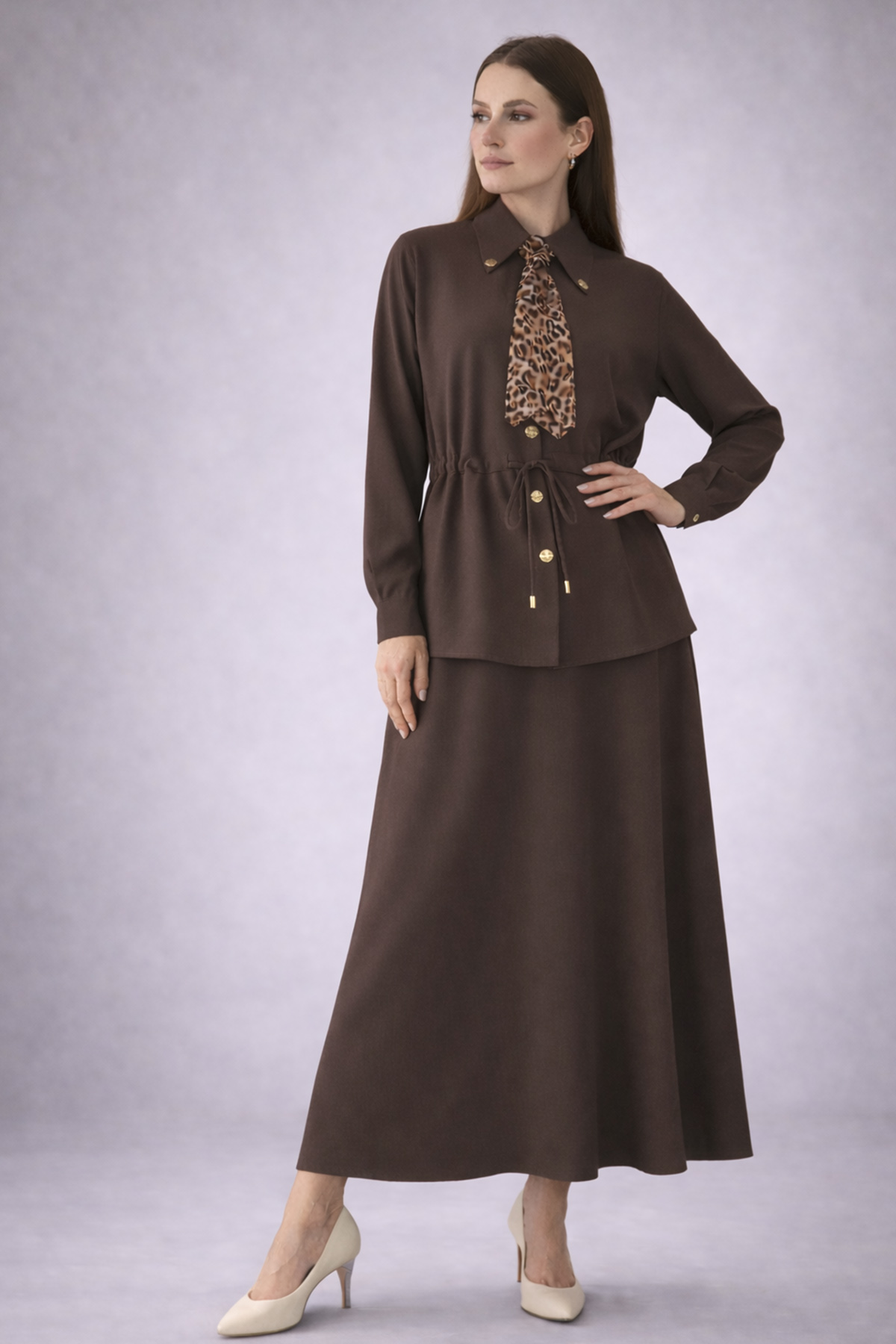 Two-piece Set With Scarf
