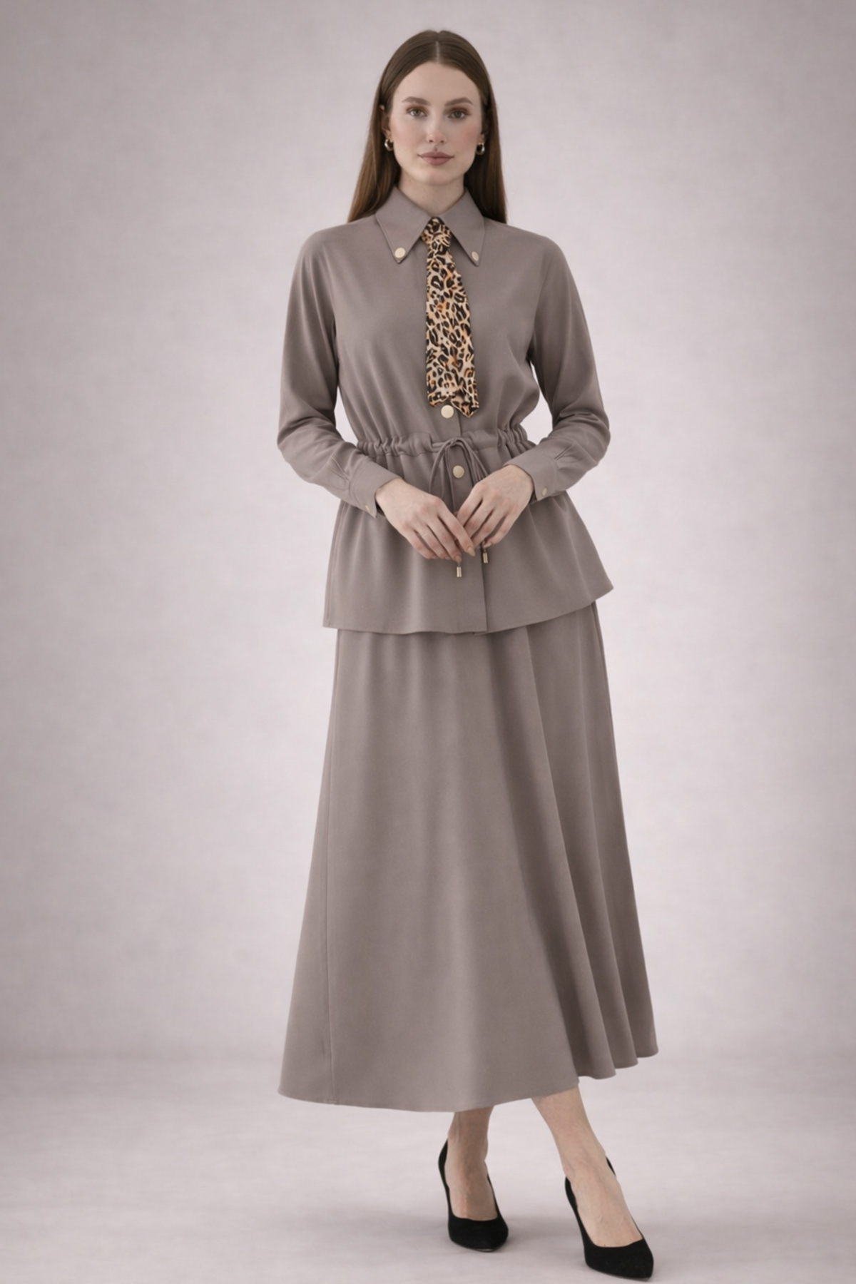 Two-piece Set With Scarf