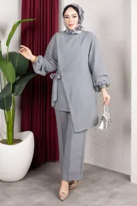 Two-piece Set With Waist Tie