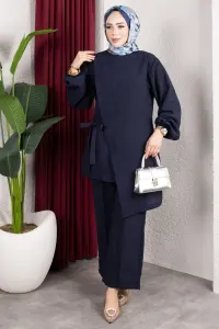 Two-piece Set With Waist Tie