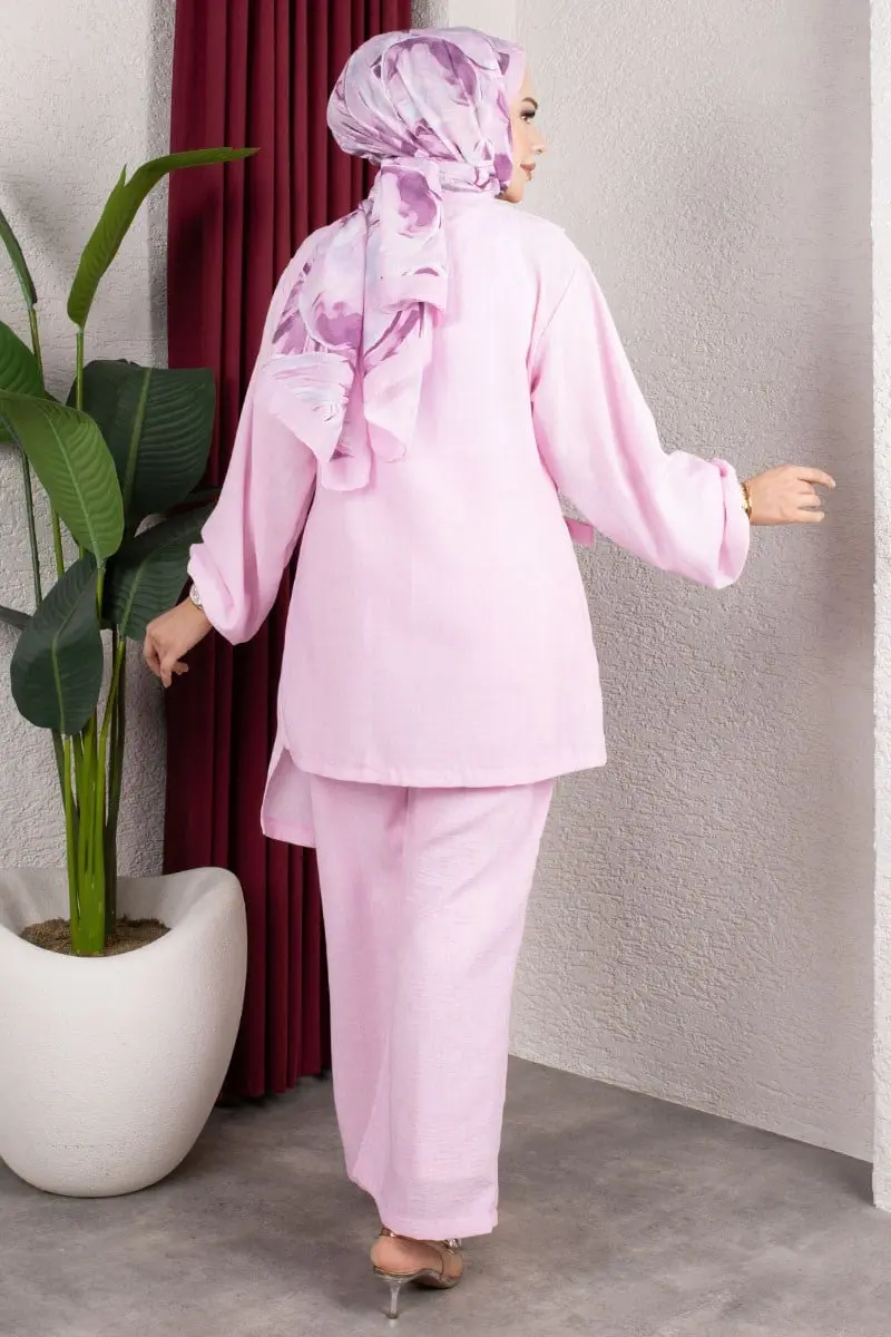 Two-piece Set With Waist Tie-detail
