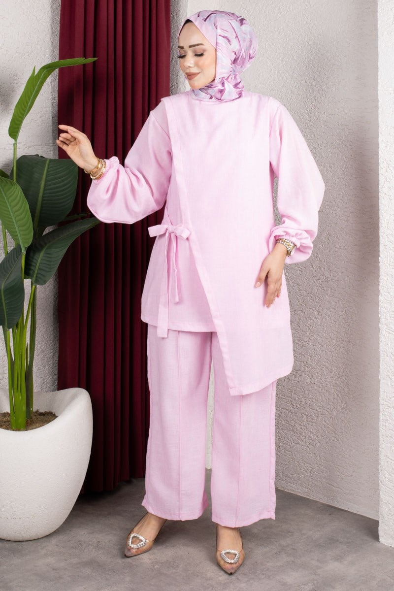 Two-piece Set With Waist Tie