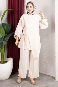 Two-piece Set With Waist Tie