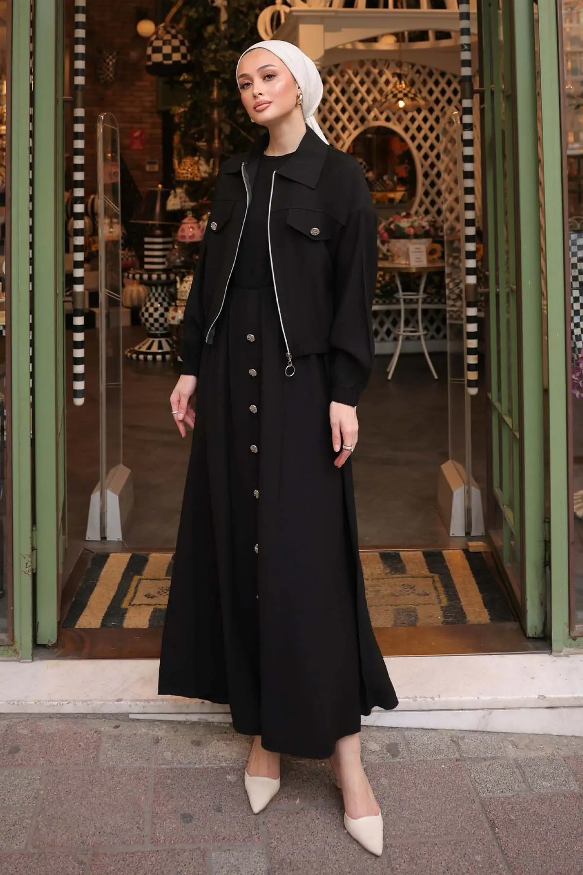 Vest Dress With Jacket-detail