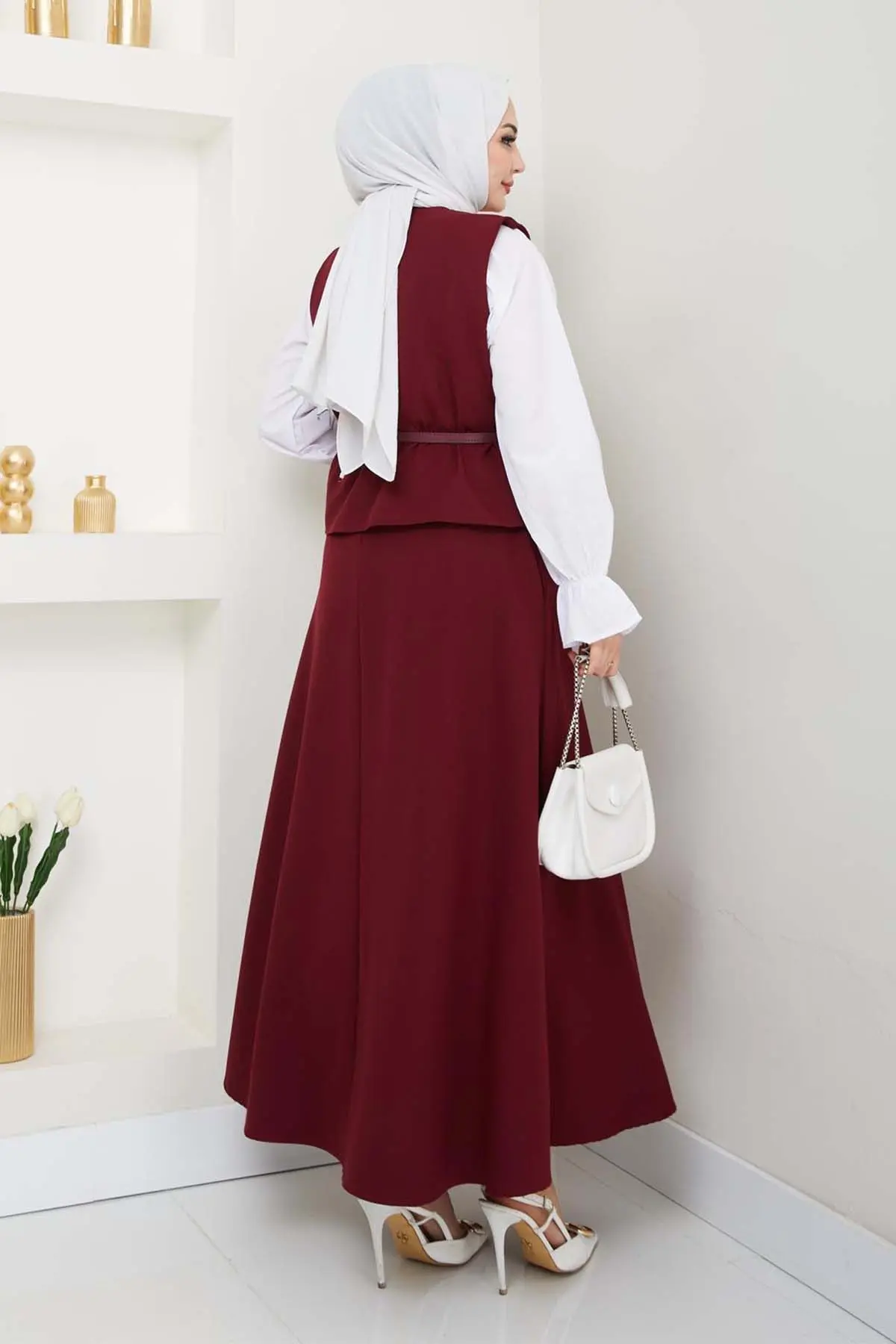 Vest Skirt Suit-detail