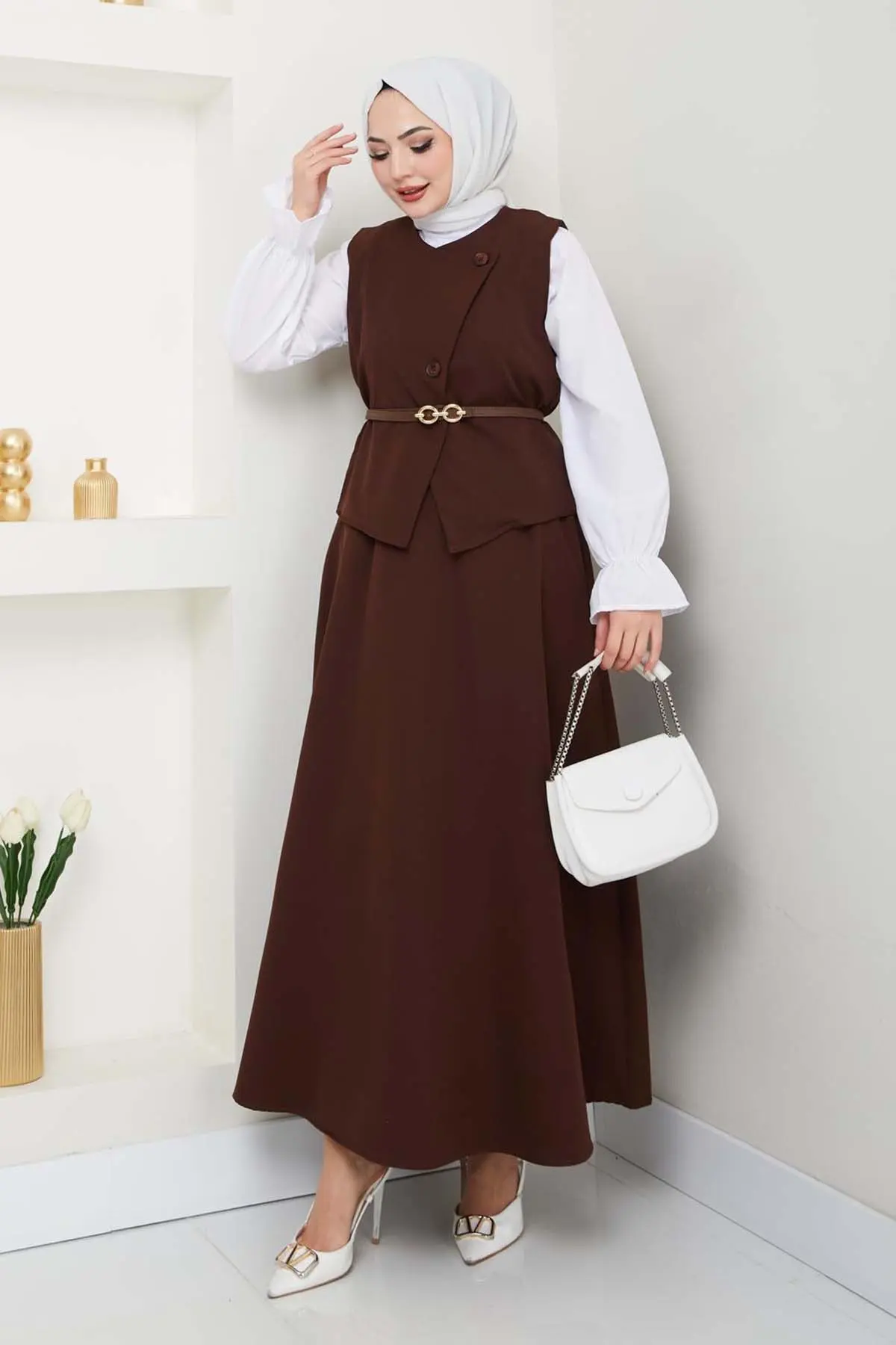 Vest Skirt Suit-detail