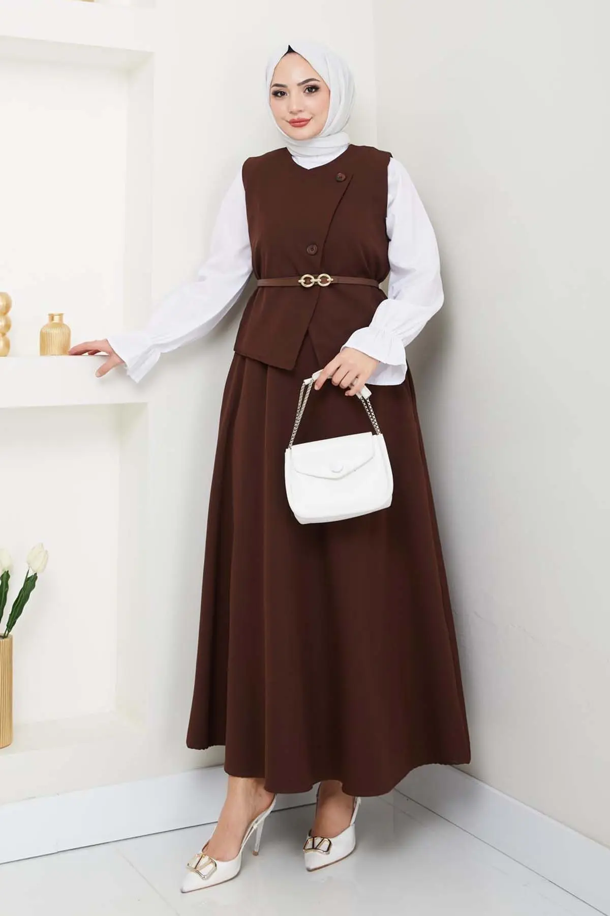 Vest Skirt Suit