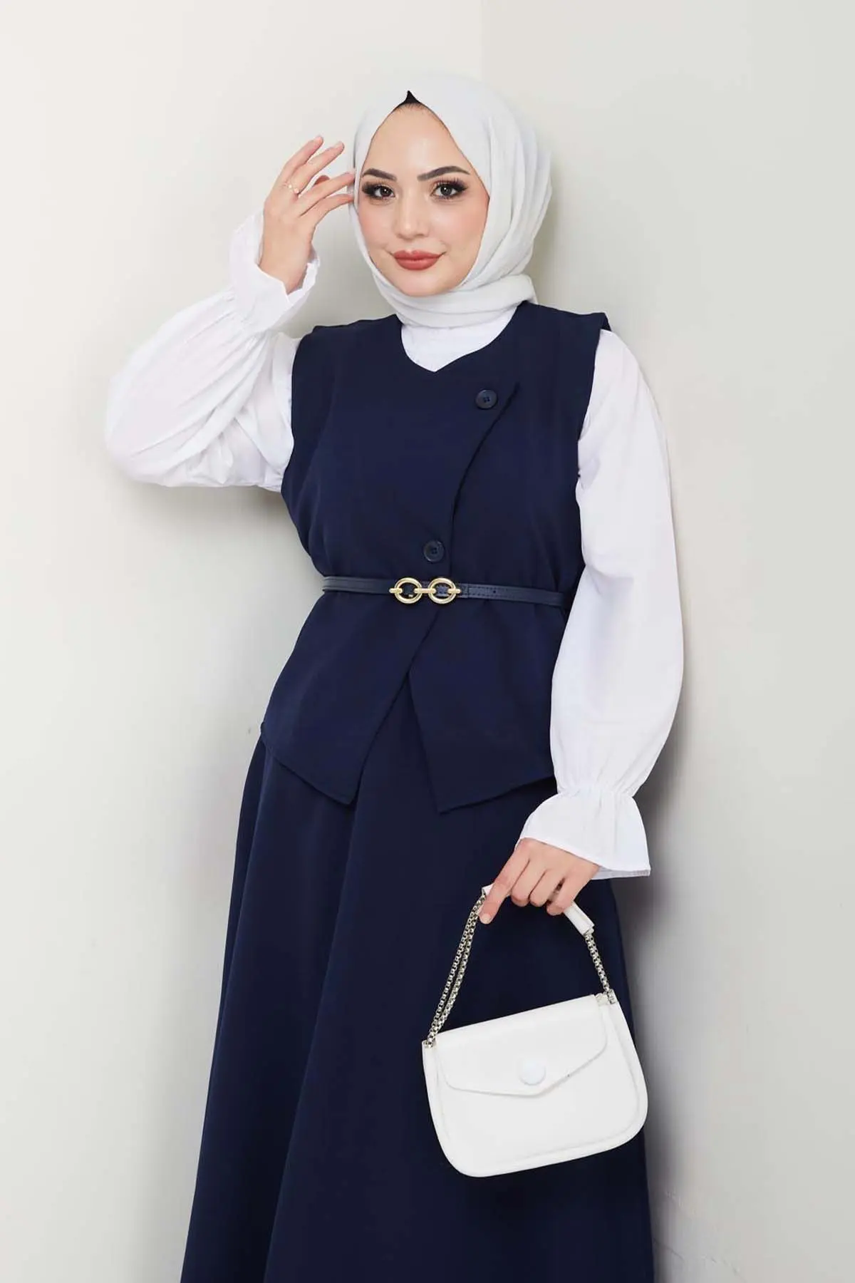 Vest Skirt Suit-detail