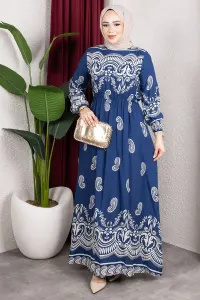 Viscose Dress With Elastic Waist