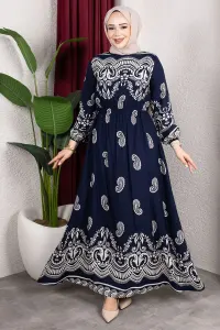 Viscose Dress With Elastic Waist