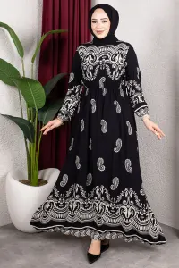 Viscose Dress With Elastic Waist