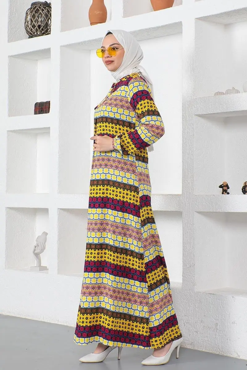 Viscose Dress With Lace Collar-detail