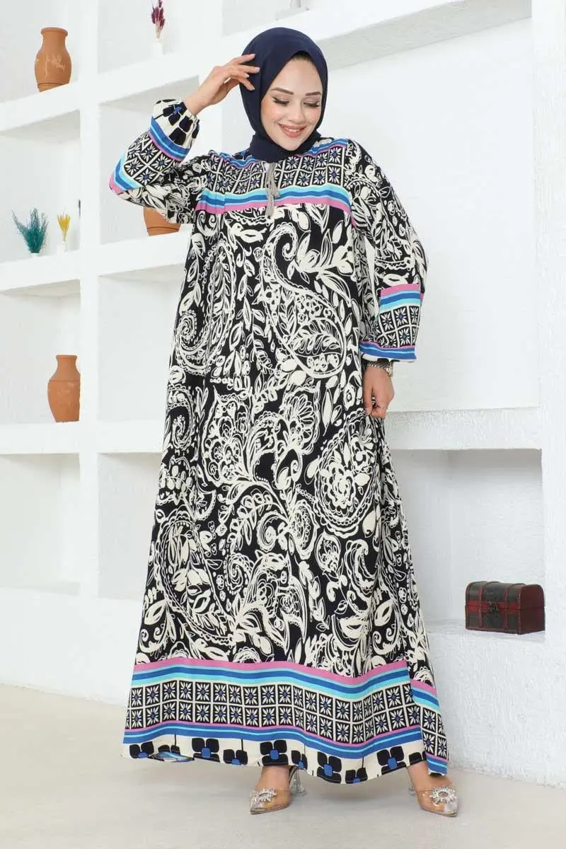 Viscose Dress With Tassel Detail-detail