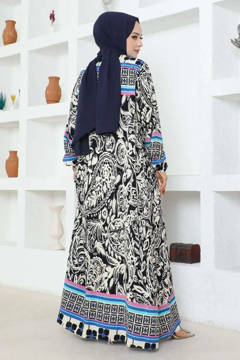 Viscose Dress With Tassel Detail-detail