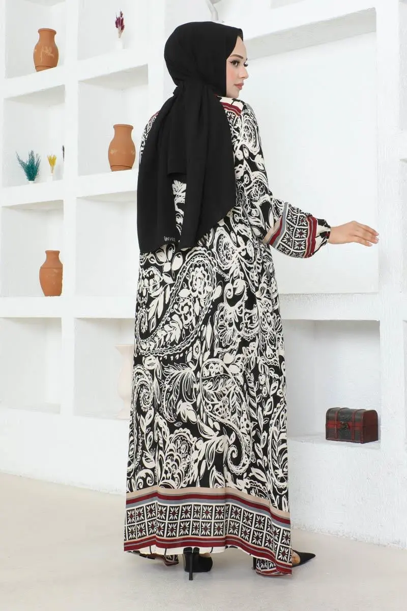 Viscose Dress With Tassel Detail-detail