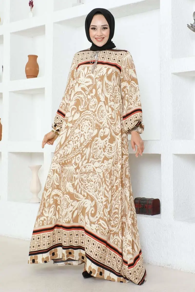 Viscose Dress With Tassel Detail-detail