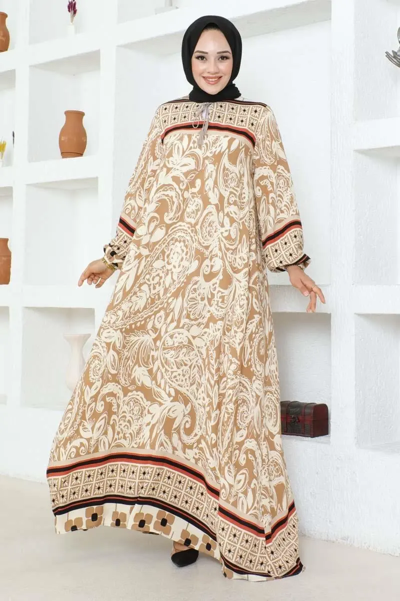 Viscose Dress With Tassel Detail-detail