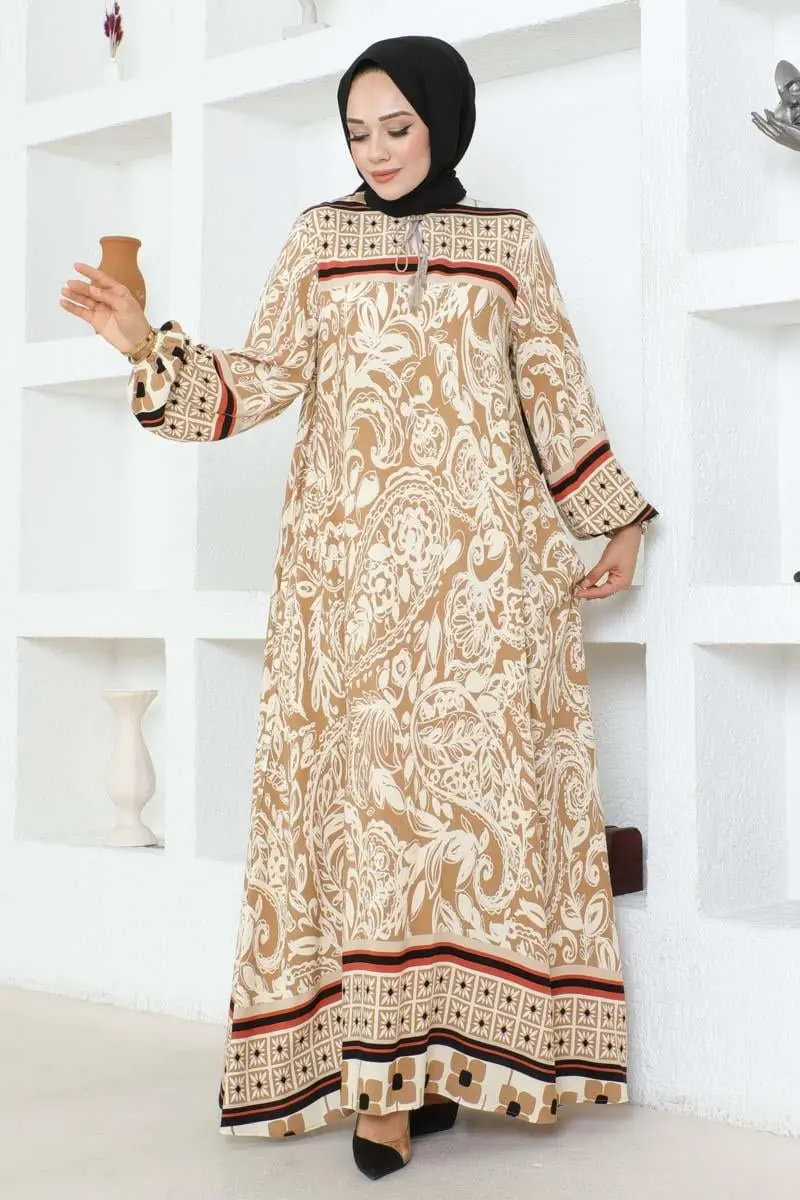 Viscose Dress With Tassel Detail-detail