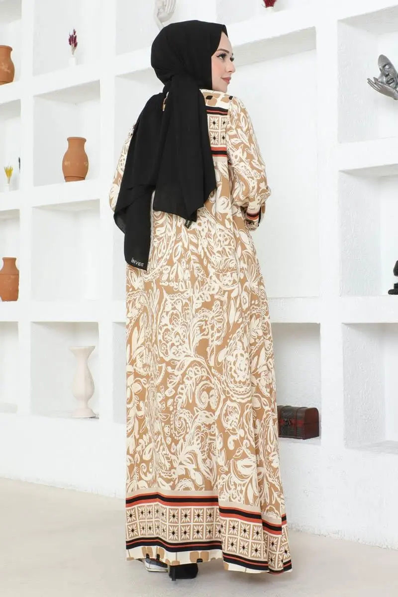 Viscose Dress With Tassel Detail-detail