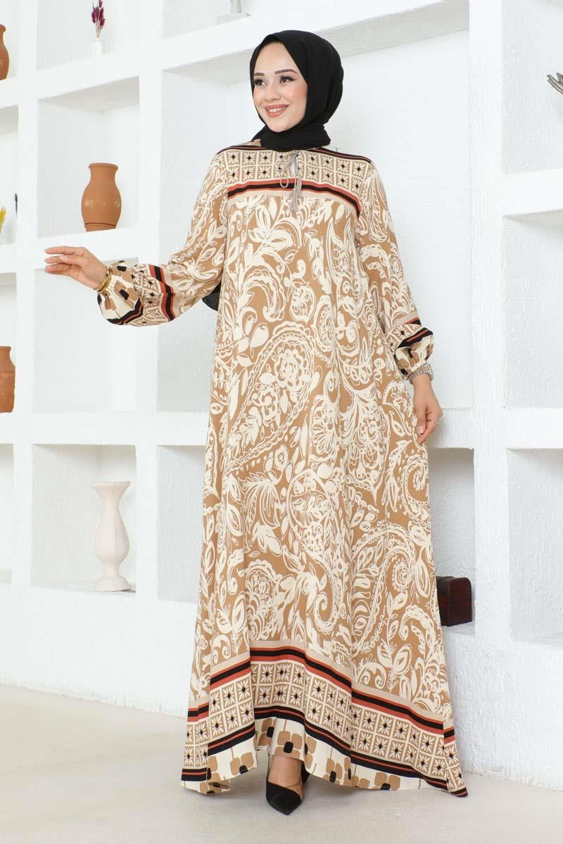 Viscose Dress With Tassel Detail