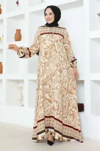 Viscose Dress With Tassel Detail