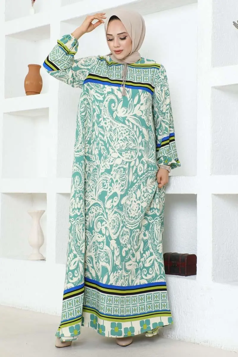 Viscose Dress With Tassel Detail-detail