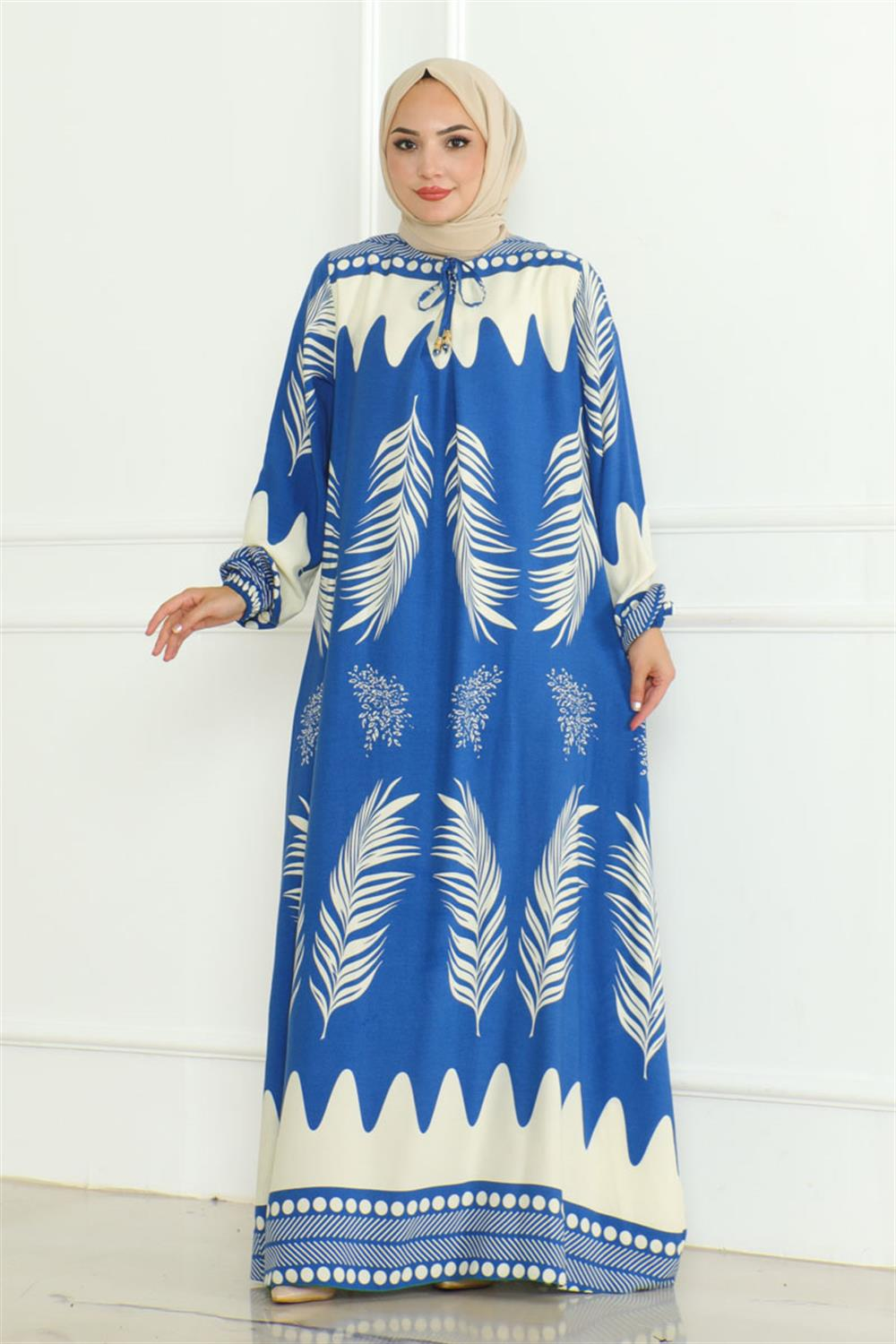 Viscose Dress With Tie Collar