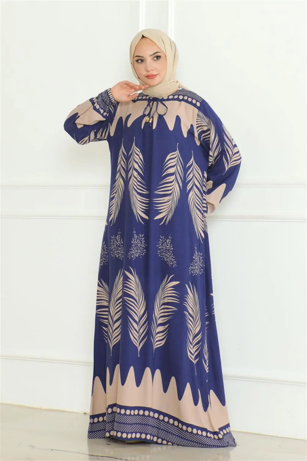 Viscose Dress With Tie Collar-detail