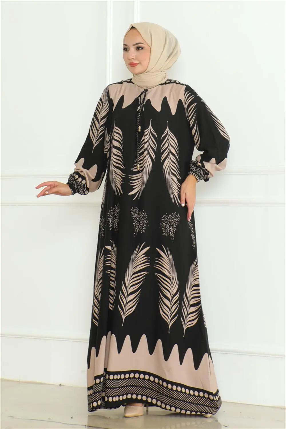 Viscose Dress With Tie Collar-detail