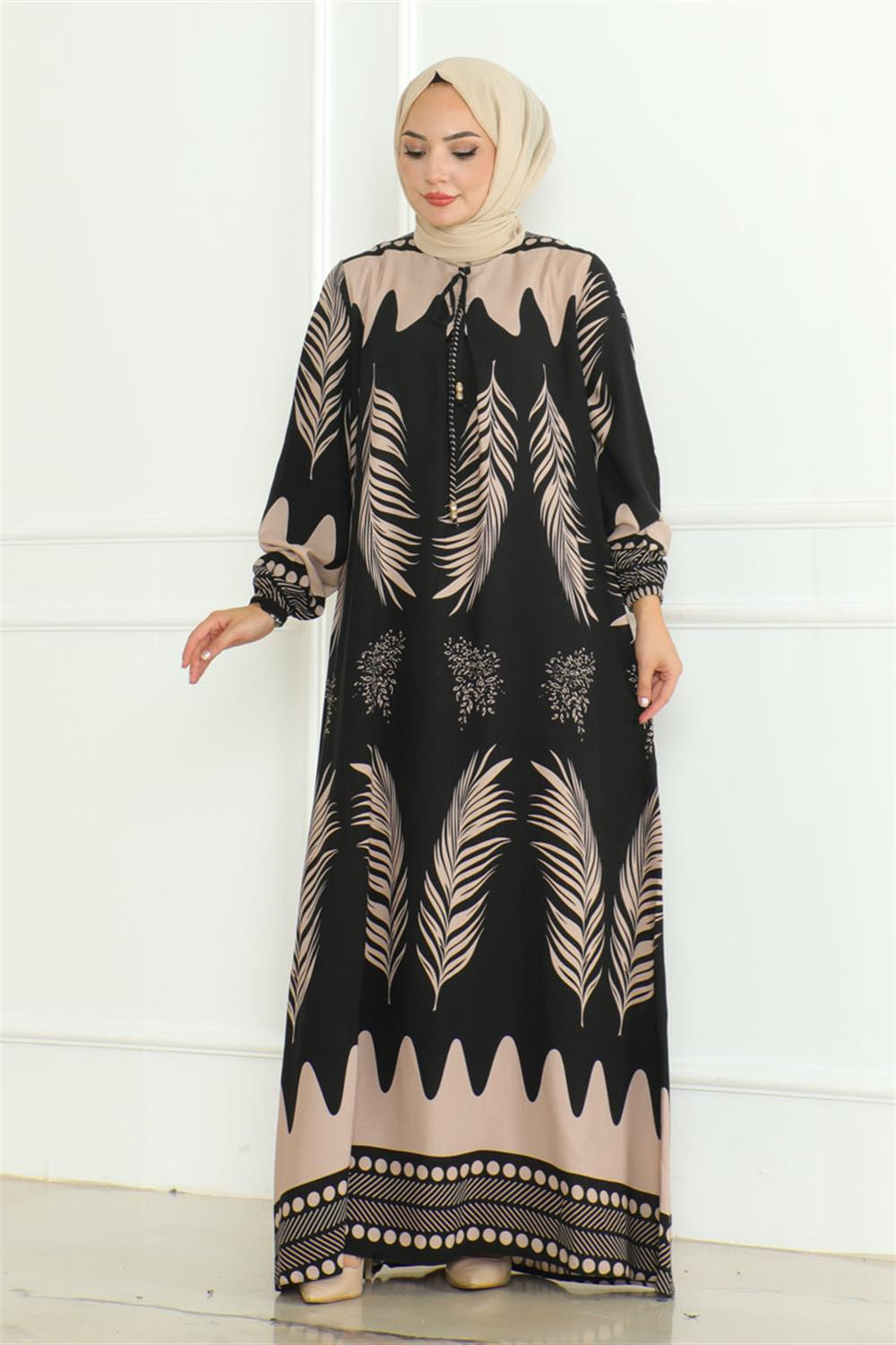 Viscose Dress With Tie Collar