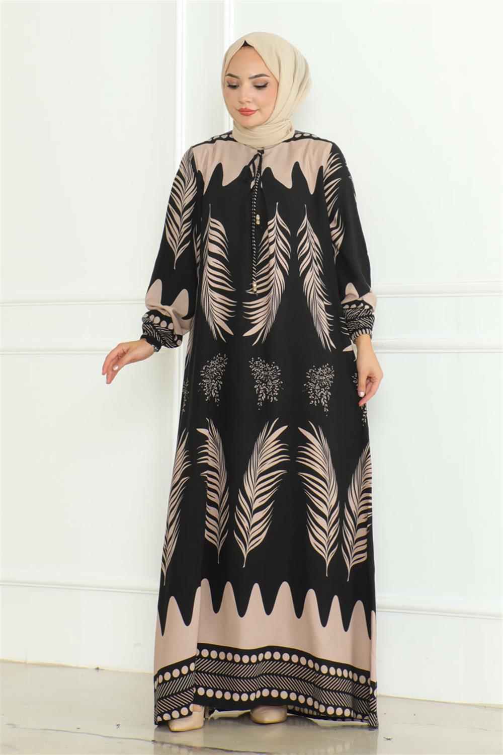 Viscose Dress With Tie Collar