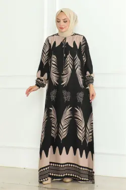 Viscose Dress With Tie Collar