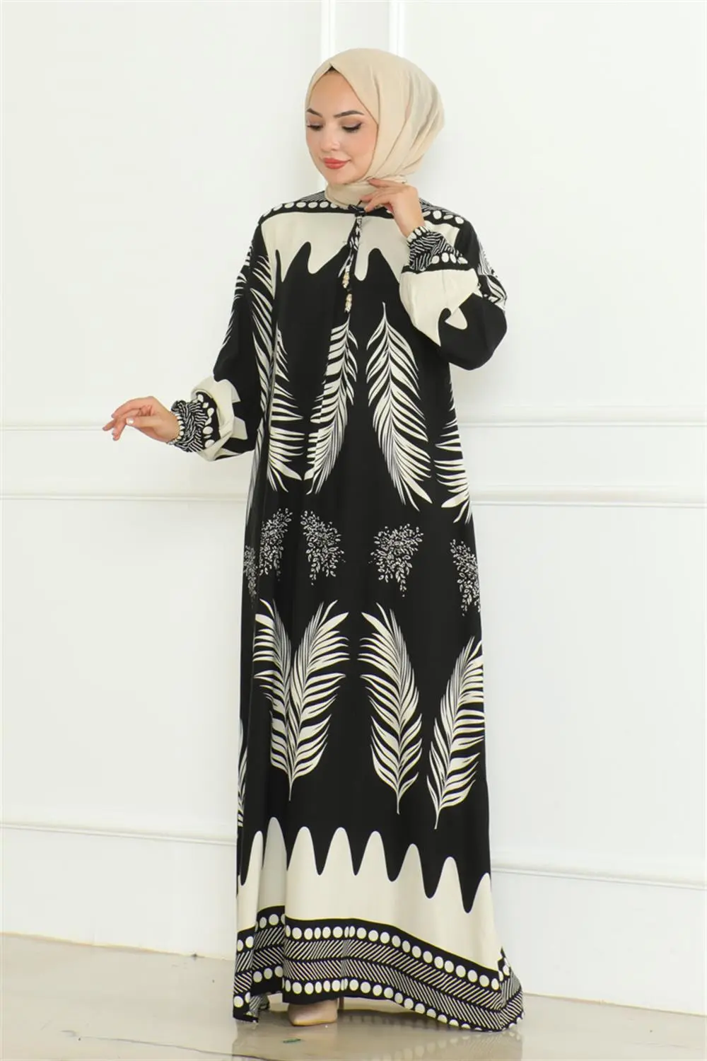 Viscose Dress With Tie Collar-detail