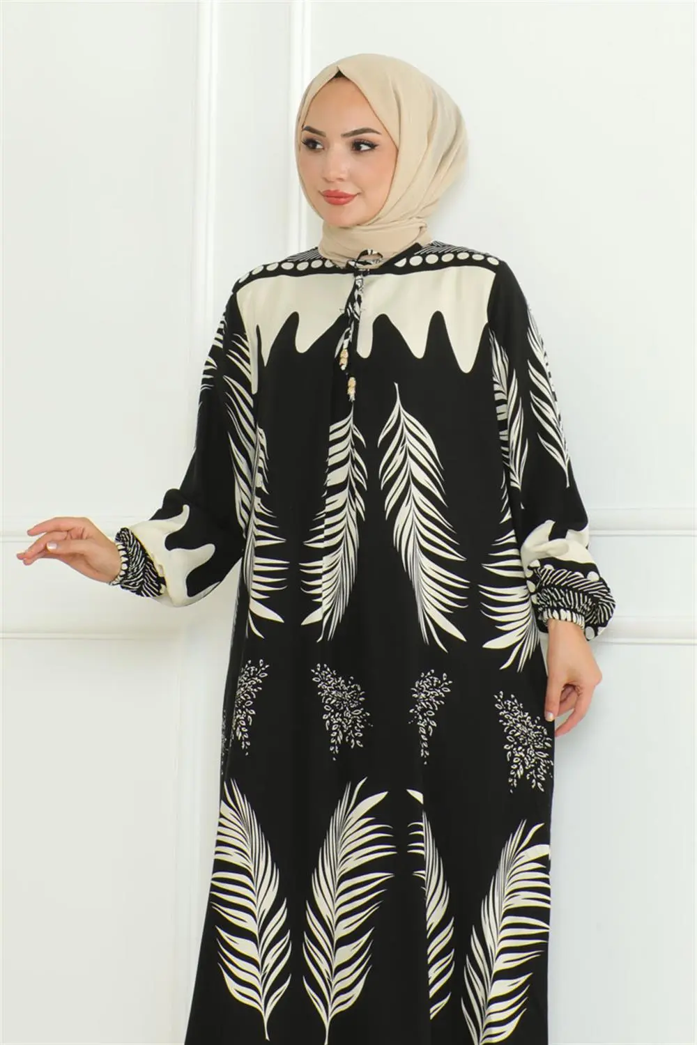 Viscose Dress With Tie Collar-detail