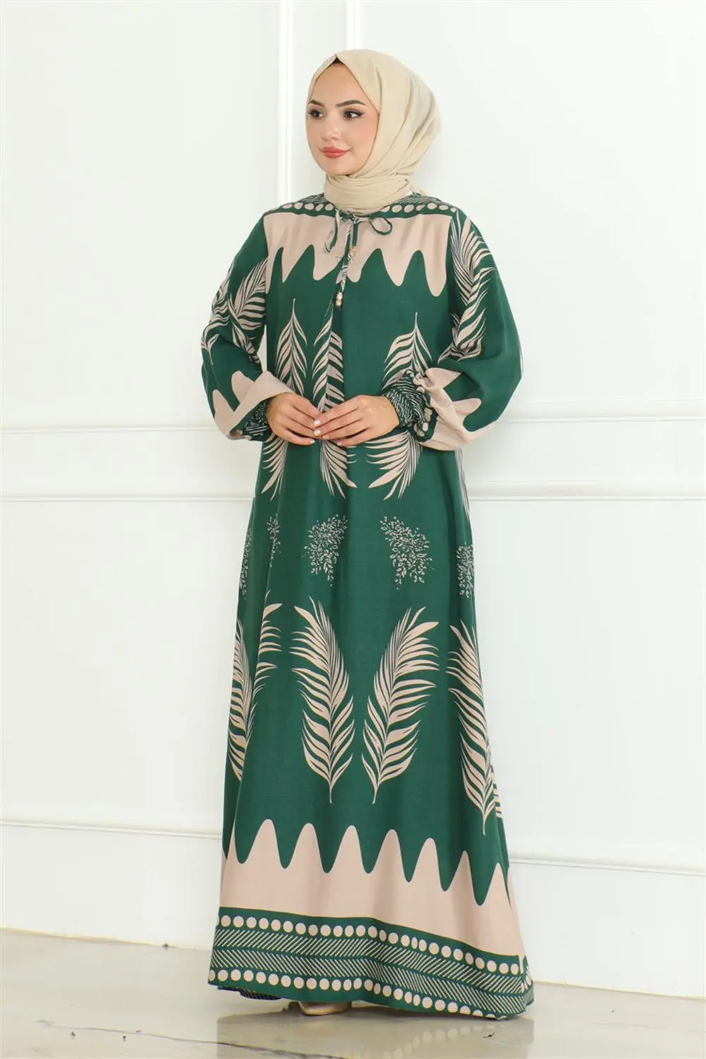 Viscose Dress With Tie Collar-detail