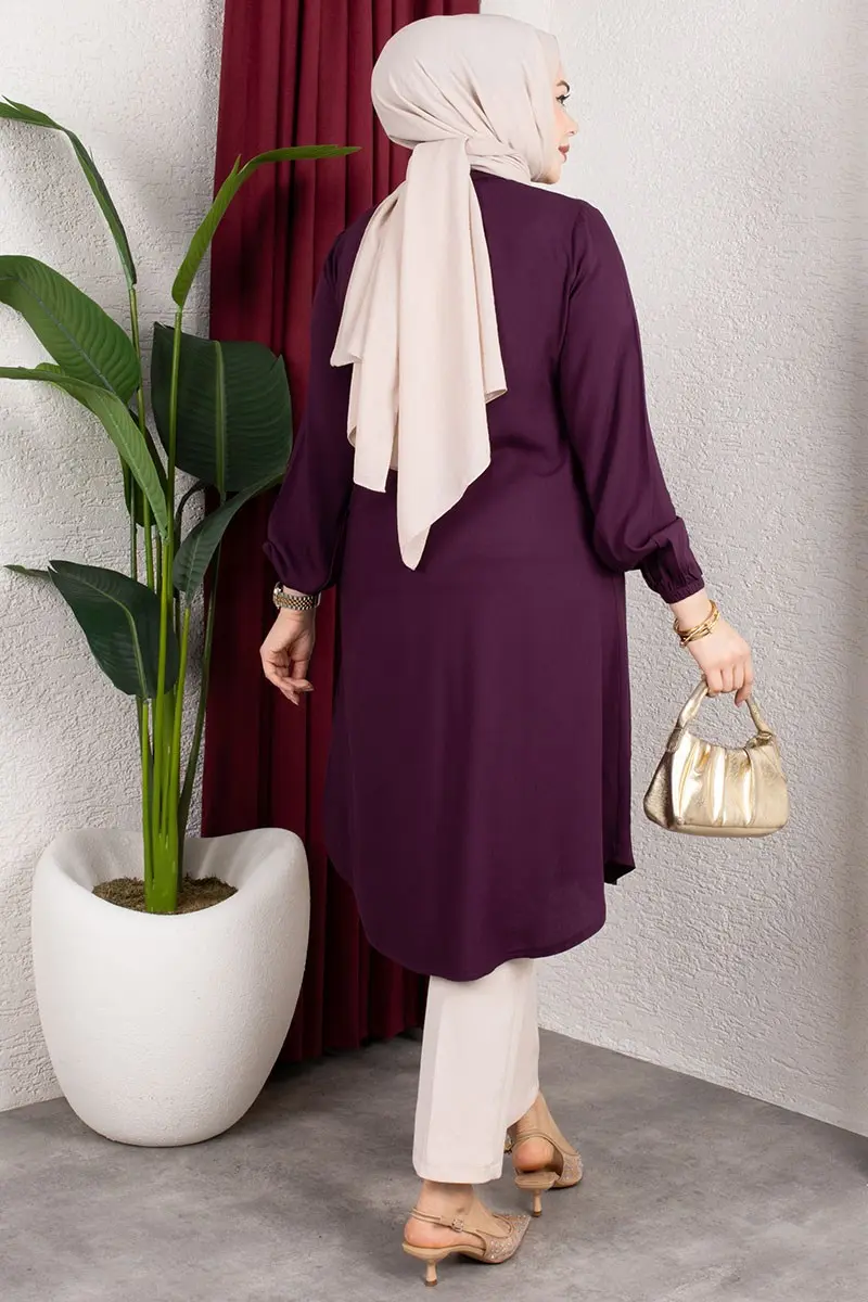 Viscose Tunic With Elasticated Cuffs-detail
